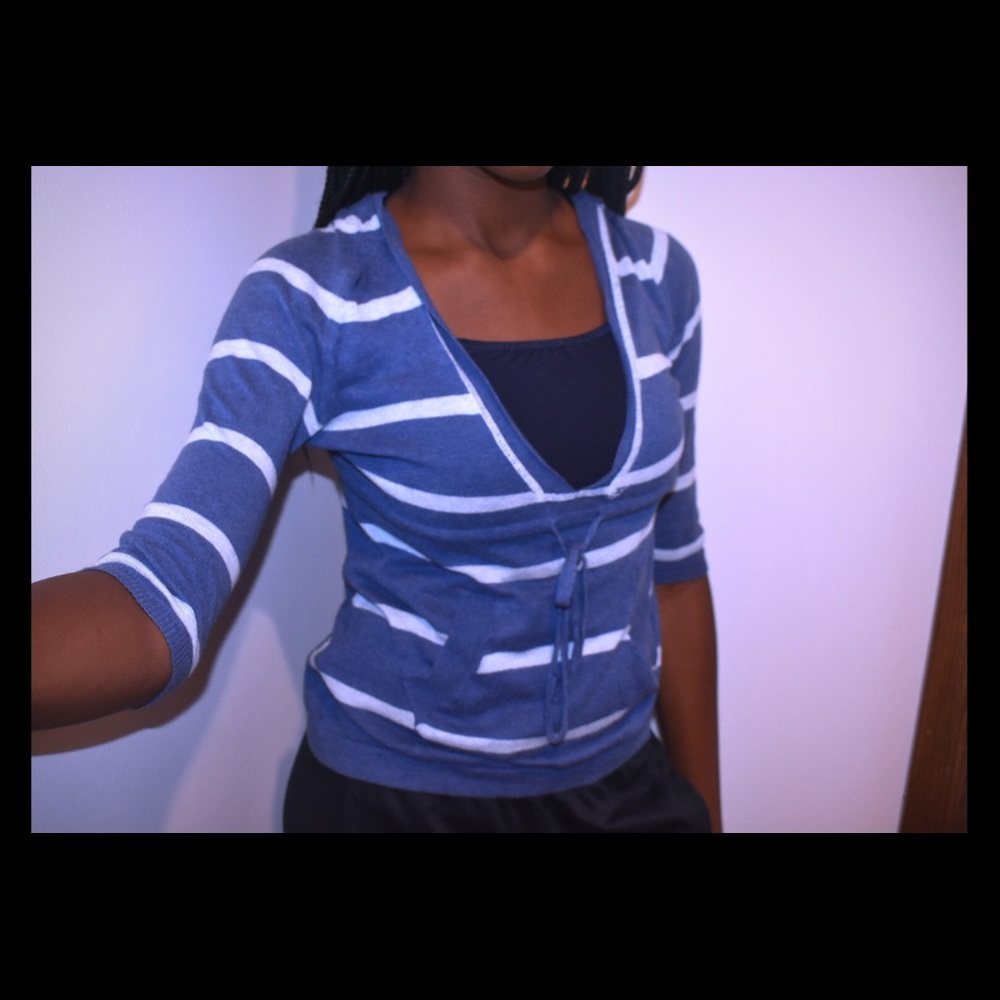 V - Neck Hooded Sweaters